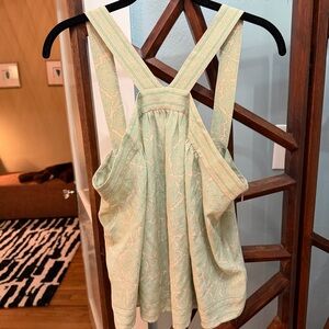 NWT Joie Light Green Paisley Sleeveless Silk Top